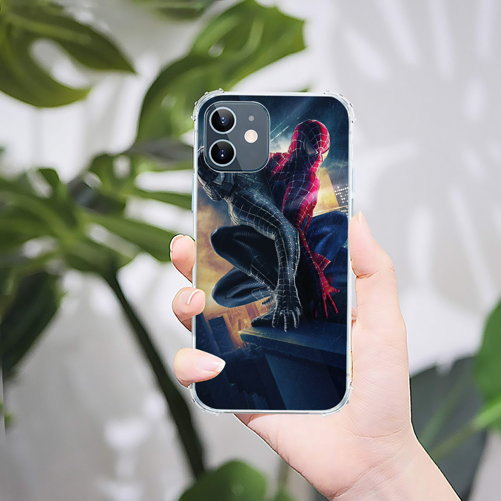 （画像用） Spider Man スパイダーマン 【iPhone 12シリーズ対応】透明スマホケース（クリアソフトケース）